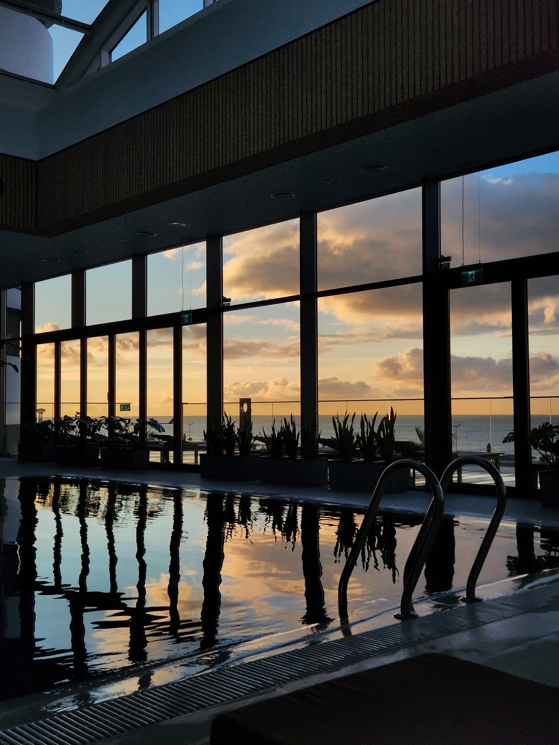 Infinity pool at sunset