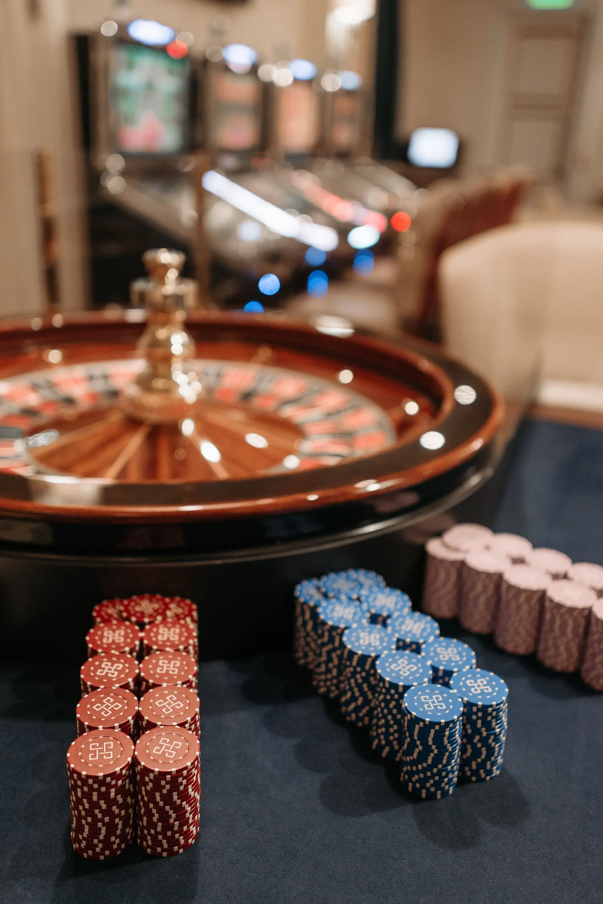 Roulette table detail